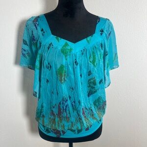 Flying Tomato Teal and Multicolor Blouse